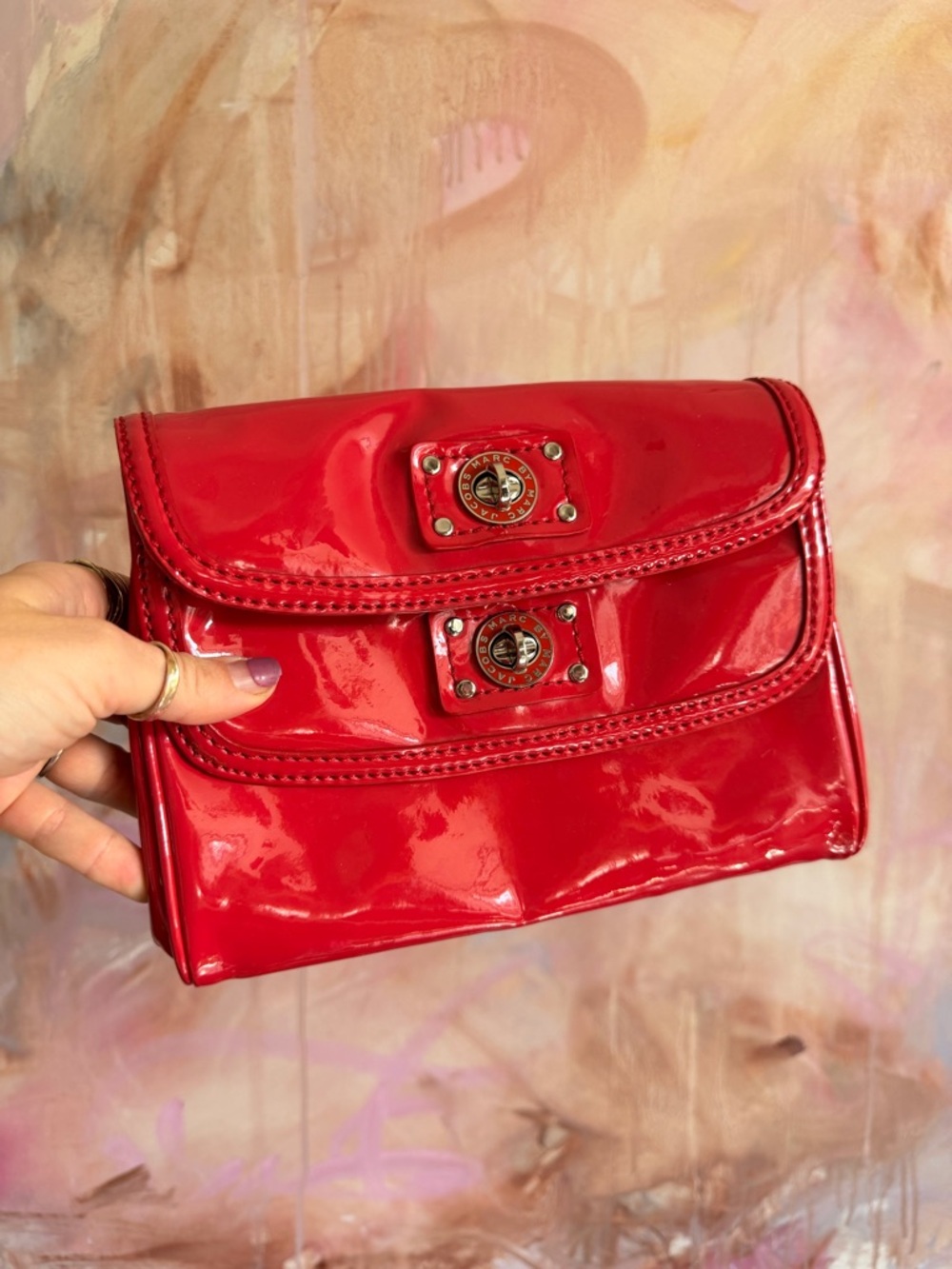 Marc Jacob’s Red Patent Leather Evening Clutch - Womens Bag